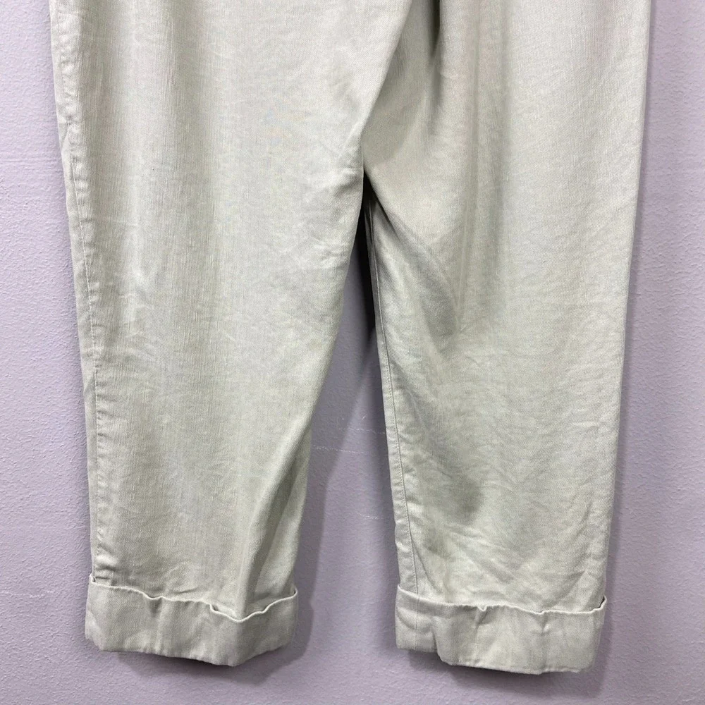 Wilfred Aritzia Wilfred Allant Linen Blend‎ Trousers High Waist Cropped Size 12